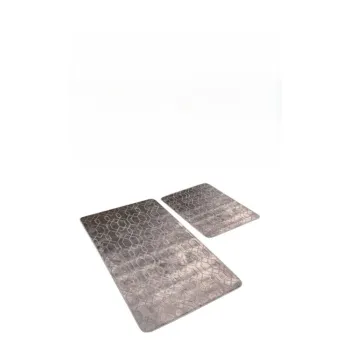 Covorase de baie gri 2 buc. din catifea 60x100 cm - Mila Home imagine