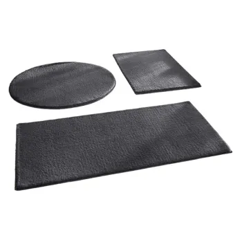 Covorase de baie gri-inchis 3 buc. 50x90 cm - Mila Home imagine