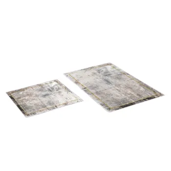 Covorase de baie gri/maro 2 buc. 60x100 cm - Foutastic imagine