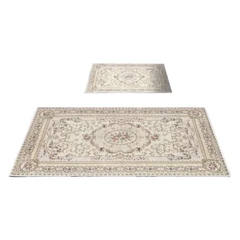 Covorase de baie maro/bej 2 buc. 60x100 cm - Foutastic imagine