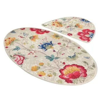 Covorase de baie maro deschis 2 buc. 60x100 cm Arya - Foutastic imagine