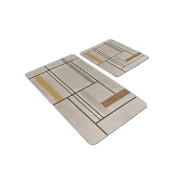 Covorase de baie maro deschis 2 buc. 60x100 cm - Mila Home imagine