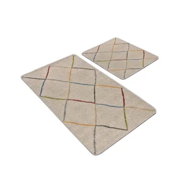 Covorase de baie maro deschis 2 buc. 60x100 cm - Mila Home imagine