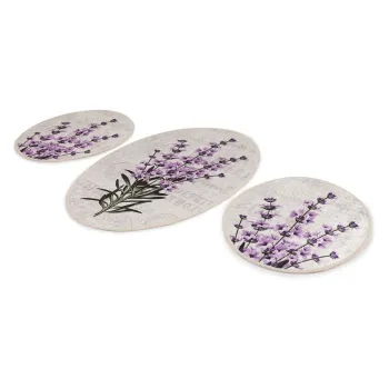 Covorase de baie mov/bej 3 buc. 60x100 cm Lavender - Foutastic imagine