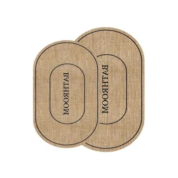 Covorase de baie negre/maro 2 buc. 60x90 cm Jute Look - Mila Home imagine