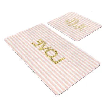 Covorase de baie roz 2 buc. din catifea 60x100 cm Love - Mila Home imagine