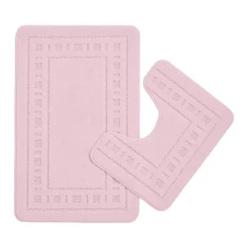 Covorase de baie roz-deschis pentru WC 2 buc. 50x80 cm Armoni - Catherine Lansfield imagine