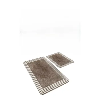 Covorase de baie taupe 2 buc. din catifea 60x100 cm - Mila Home imagine