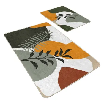 Covorase de baie verde 2 buc. din catifea 60x100 cm Illustrated Autumn - Mila Home imagine