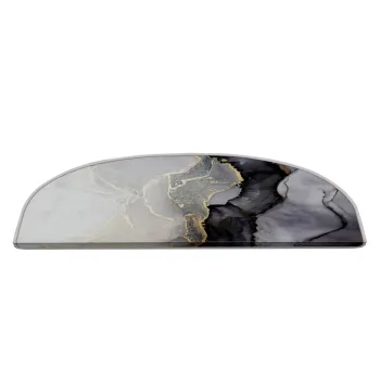 Covorase pentru scari negre-albe 16 buc. 20x65 cm Golden Marble - Vitaus imagine