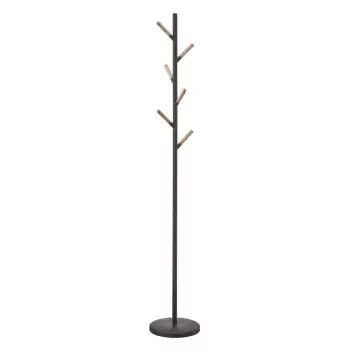 Cuier cu detalii din lemn de fag YAMAZAKI Plain Pole Hanger, negru imagine