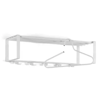 Cuier de perete alb cu raft din metal Rex - Spinder Design imagine