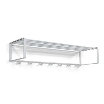 Cuier de perete alb cu raft din metal Rex - Spinder Design imagine