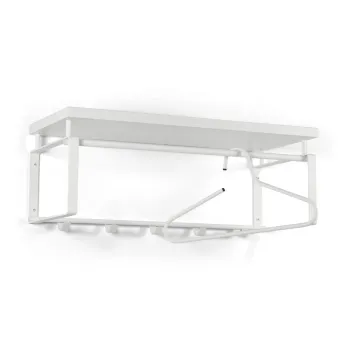 Cuier de perete alb cu raft din metal Rex - Spinder Design imagine