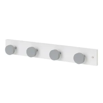 Cuier de perete alb/gri din lemn de pin 40 cm Anillos - Casa Seleccion imagine