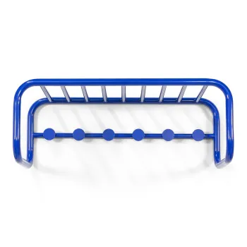 Cuier de perete albastru cu raft din metal Retro - Spinder Design imagine