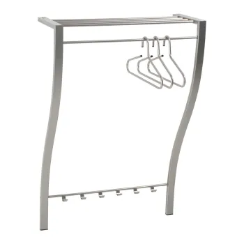 Cuier de perete argintiu cu raft din metal Carve - Spinder Design imagine