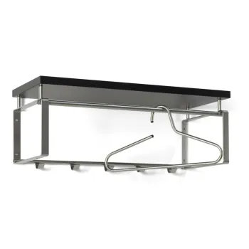 Cuier de perete argintiu cu raft din metal Rex - Spinder Design imagine