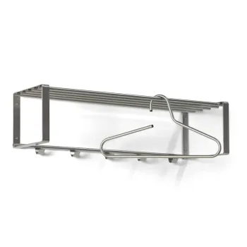 Cuier de perete argintiu cu raft din metal Rex - Spinder Design imagine