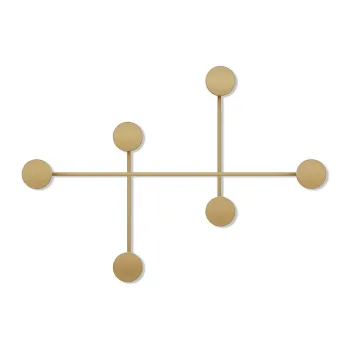 Cuier de perete auriu din metal Dama-A - Kalune Design imagine