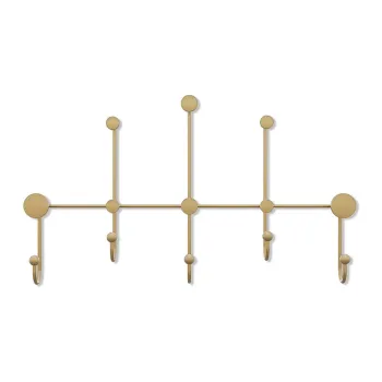Cuier de perete auriu din metal Dama - Kalune Design imagine