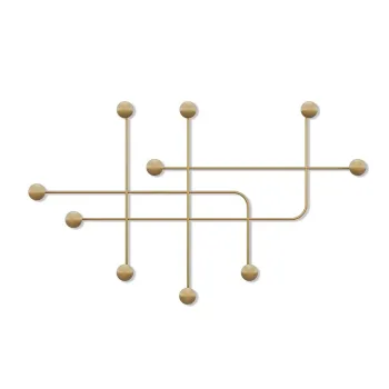 Cuier de perete auriu din metal Dama - Kalune Design imagine