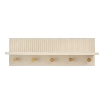 Cuier de perete bej cu raft 50 cm Rocca - House Nordic imagine