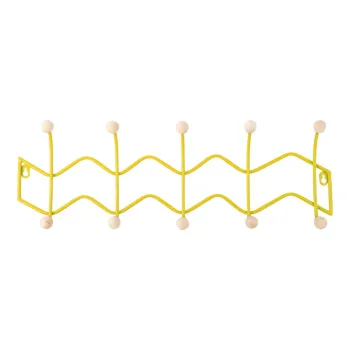 Cuier de perete galben din metal 61 cm Zig Zag - PT LIVING imagine