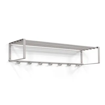 Cuier de perete gri-bej cu raft din metal Rex - Spinder Design imagine