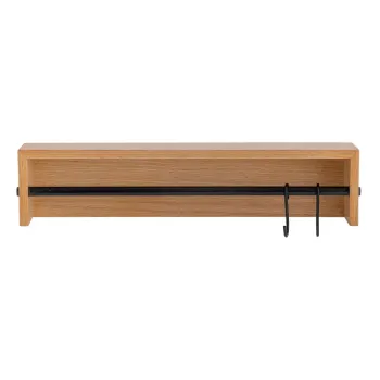 Cuier de perete in culoare naturala cu raft cu aspect de lemn de fag Ryder - Bloomingville imagine