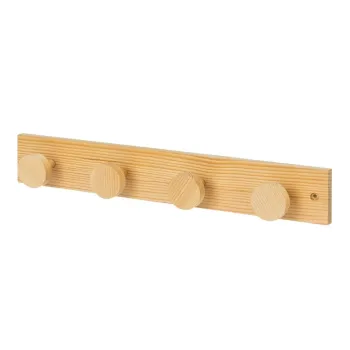 Cuier de perete in culoare naturala din lemn de pin 40 cm Anillos - Casa Seleccion imagine