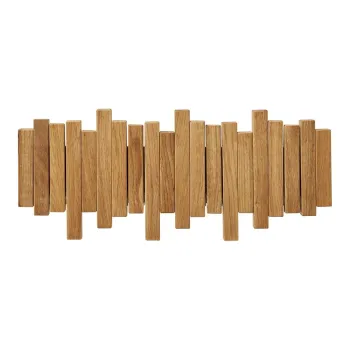 Cuier de perete in culoare naturala din lemn de stejar 3 cm Caltra - House Nordic imagine