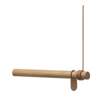 Cuier de perete in culoare naturala din lemn de stejar 50 cm Swing - LIND DNA imagine