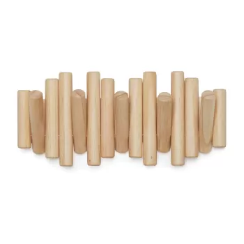 Cuier de perete in culoare naturala din lemn masiv de pin Picket - Umbra imagine