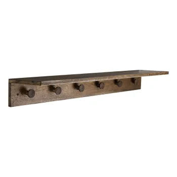 Cuier de perete maro cu raft din lemn de stejar 90 cm Showcase - Mette Ditmer Denmark imagine