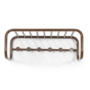 Cuier de perete maro inchis cu raft din metal Retro - Spinder Design imagine