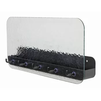 Cuier de perete metalic negru cu raft Shack - H?bsch imagine