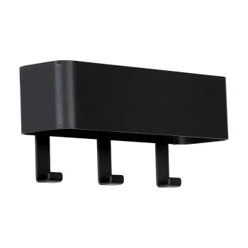 Cuier de perete negru cu raft din metal Dax Play - Spinder Design imagine