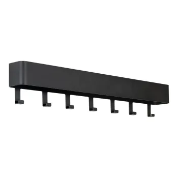 Cuier de perete negru cu raft din metal Dax Play - Spinder Design imagine