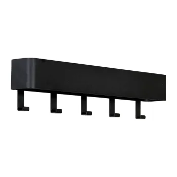 Cuier de perete negru cu raft din metal Dax Play - Spinder Design imagine