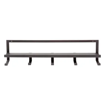 Cuier de perete negru cu raft din metal Quinn - WOOOD imagine