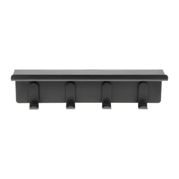 Cuier de perete negru cu raft din otel 11,5 cm A-Hallway - Zone imagine
