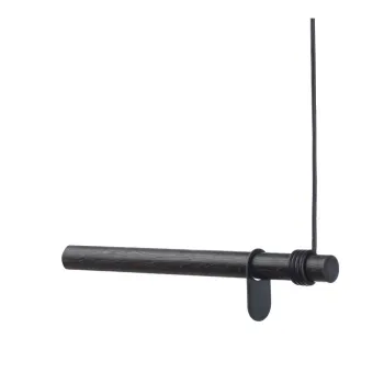 Cuier de perete negru din lemn de stejar 50 cm Swing - LIND DNA imagine