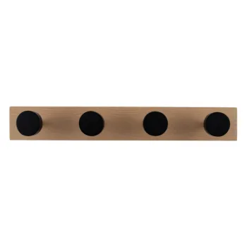 Cuier de perete negru din lemn masiv de pin Knobs - PT LIVING imagine
