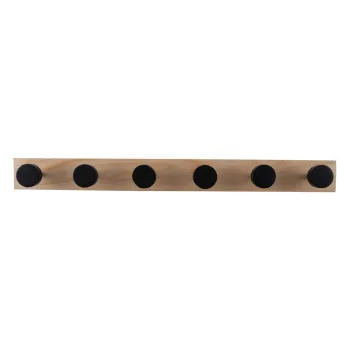 Cuier de perete negru din lemn masiv de pin Knobs - PT LIVING imagine