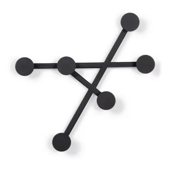 Cuier de perete negru din metal Bottoni - Spinder Design imagine