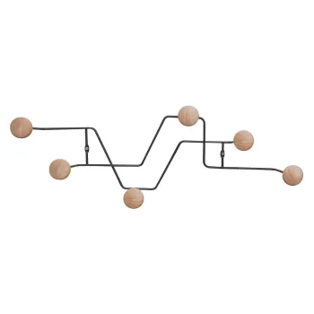 Cuier de perete negru din metal Zig Zag - PT LIVING imagine