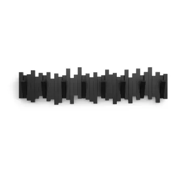 Cuier de perete negru din plastic 72 cm Sticks - Umbra imagine