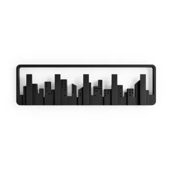 Cuier de perete negru din plastic Skyline - Umbra imagine