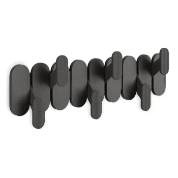 Cuier de perete negru mat din otel 16 cm Tempo - Umbra imagine